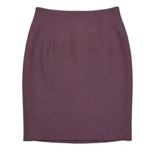 Express Classic Pencil Skirt in Burgandy/Wine Tweed Pattern - Size 00